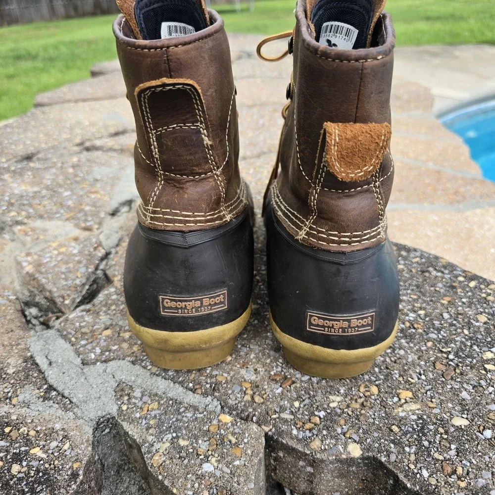 GEORGIA BOOT AMP LT MEN'S WORK BOOTS,‎ SIZE 10 MEDIUM